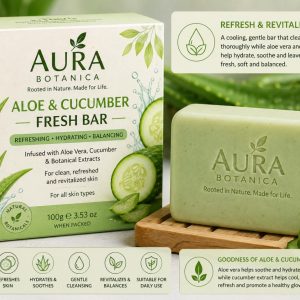 Aura Botanica Rose & Shea Beauty Bar 100g